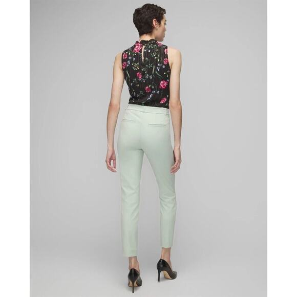 WHBM Elle Slim Ankle Lightweight Comfort Stretch Pant light green 12 new WP188 - Picture 2 of 13